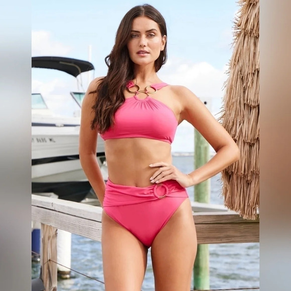 Bleu Rod Beattie RING  ME UP High Neck Bikini Top - Picture 1 of 7